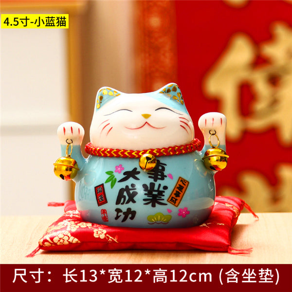 4/6 inch Ceramic Maneki Neko Piggy Bank Creative Home Decoration Porcelain Ornaments Business Gifts Lucky Crafts Lucky Cat Gifts