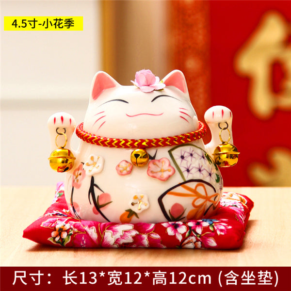 4/6 inch Ceramic Maneki Neko Piggy Bank Creative Home Decoration Porcelain Ornaments Business Gifts Lucky Crafts Lucky Cat Gifts