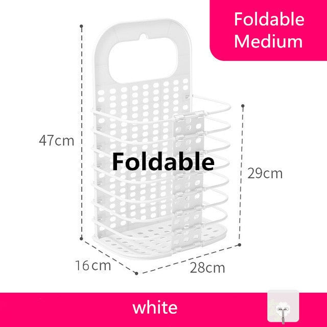 1PCS Foldable Laundry Basket  Portable Dirty Clothes Storage Basket Wall-mounted Clothes Storage Basket Clothes Storage Bucket