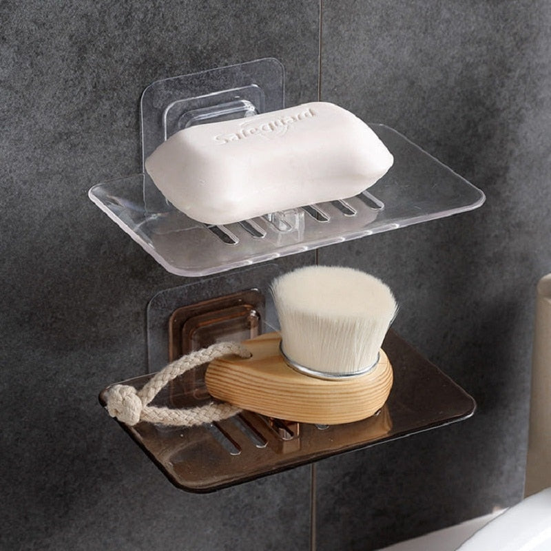 Bathroom Supplies Soap Box Dish Storage Plate Tray Holder Transparent Case Soap Holder Bathroom Container Organizers