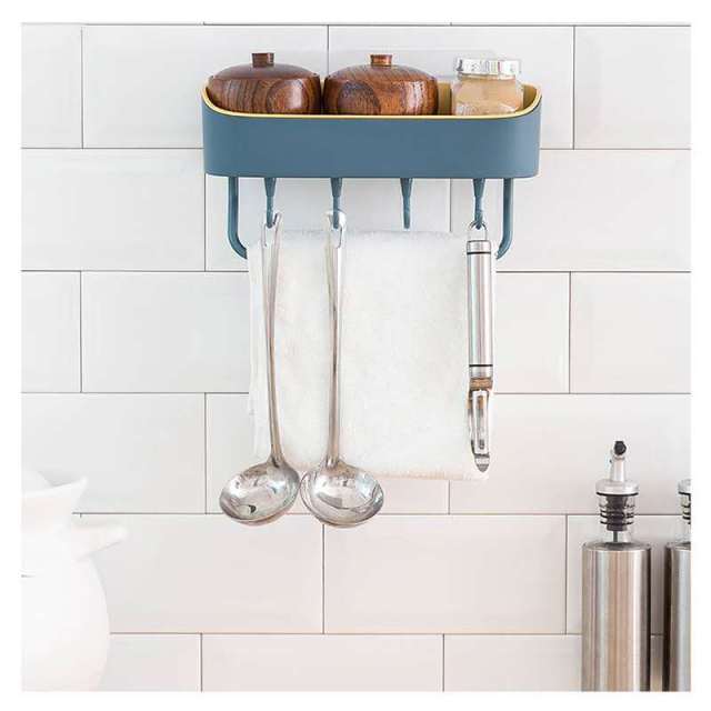 Set Bathroom Shelf No Drill Organizer Wall Mounted Shampoo Spices Shower Storage Rack Holder Bathroom Accessories