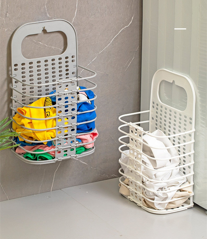 1PCS Foldable Laundry Basket  Portable Dirty Clothes Storage Basket Wall-mounted Clothes Storage Basket Clothes Storage Bucket