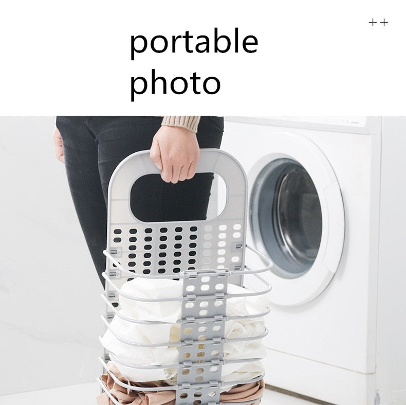 1PCS Foldable Laundry Basket  Portable Dirty Clothes Storage Basket Wall-mounted Clothes Storage Basket Clothes Storage Bucket