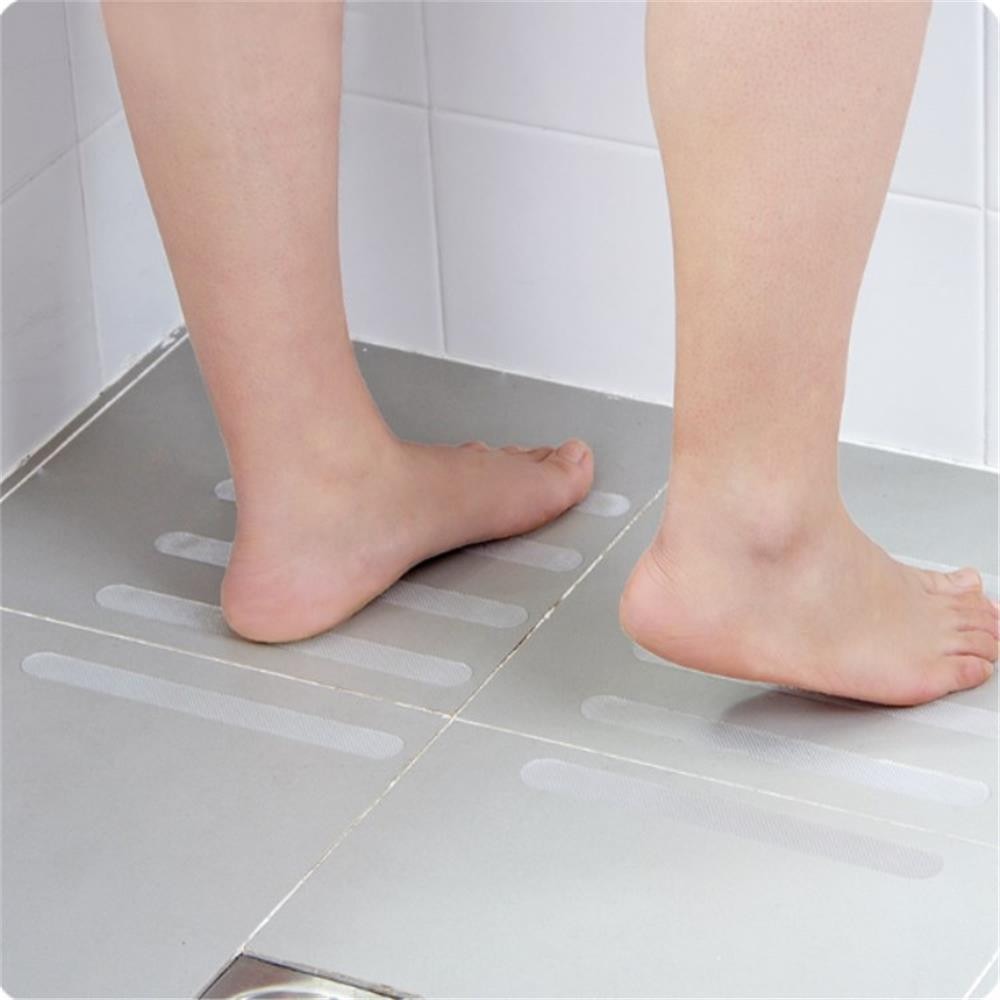 6-9pcs Anti Slip Strips Transparent Shower Stickers Bath Safety Strips Non Slip Strips for Bathtubs Showers Stairs Floors