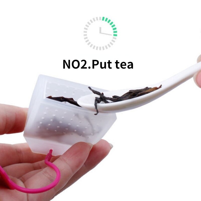 1Pc Silicone Tea Strainer Herbal Spice Infuser Filter Diffuser Kitchen Coffee Tea Tools Random Color Bag Style