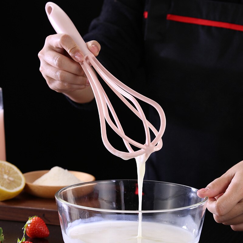 Kitchen Whisk Non-Slip Easy to Clean Egg Whisk Milk Frother Kitchen Utensil Kitchen Egg Tool