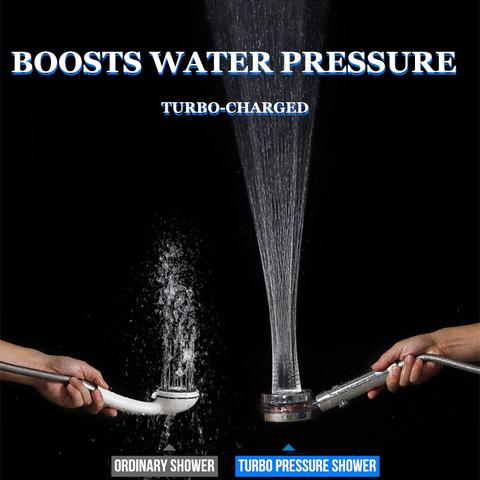 Adjustable Jetting Turbocharged Shower 8K Mirror Water Stop Shaking Head Shower Bathroom Hand-held Water Saving Spray Shower