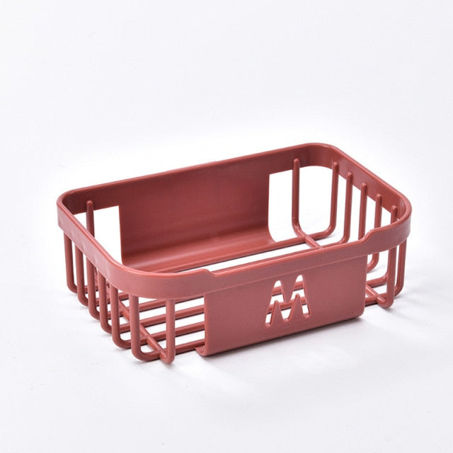 4 Color Mini  Punch-Free Hanging Storage Basket  Plastic Storage Box For Kitchen Bathroom Organizing  Mini Storage Case